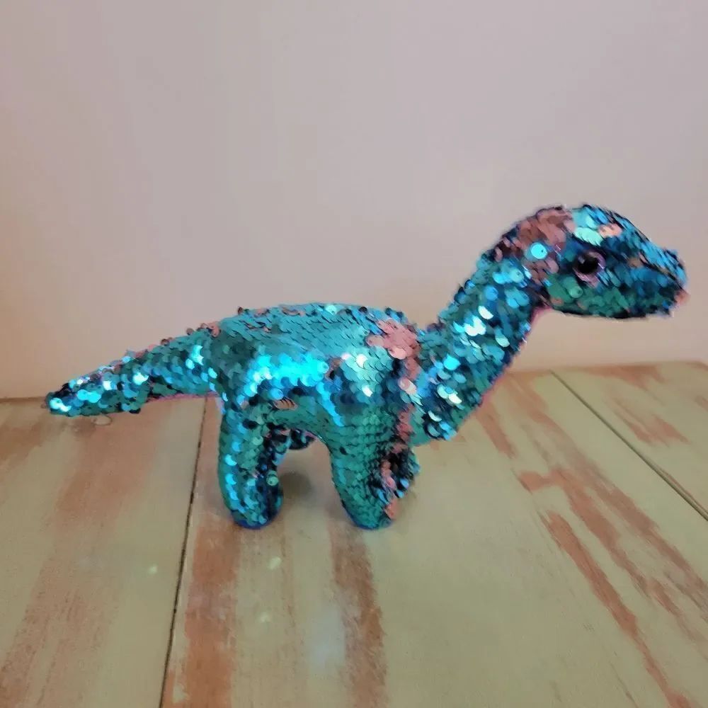 TY Tremor Sequin Dinosaur Plush - Same type to fly through Space - Picture 6 of 16